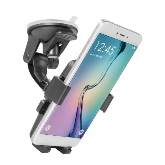 Držač za smartphone SBOX PS-11, za auto, vjetrobranski, crni