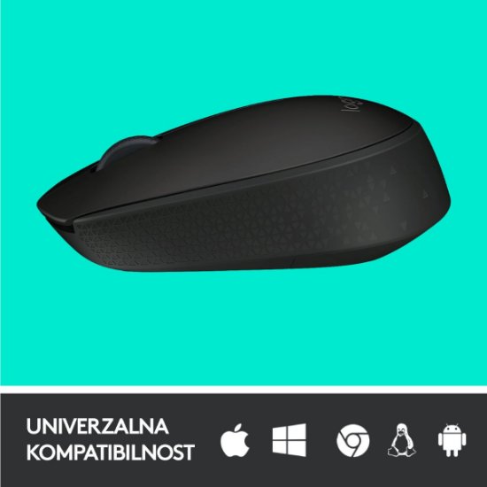 Miš LOGITECH M171, optički, bežični, crni