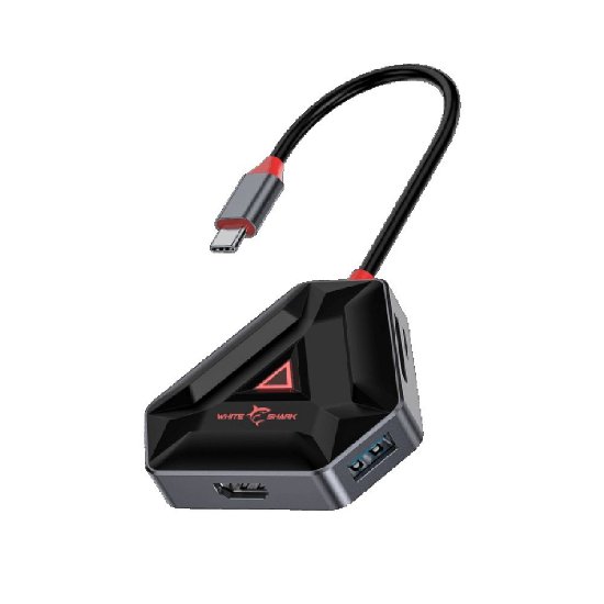 USB HUB WHITE SHARK HEXAGON, USB-C na 3x USB 3.0, 1x HDMI, 1x microSD utor