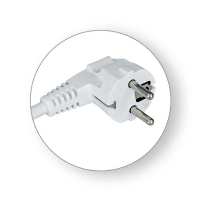 Naponski kabel COMMEL H05VV-F 3G2,5, 1,5m, bijeli