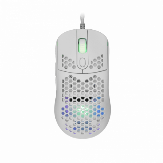 Miš WHITE SHARK Galahad GM-5007, 6400dpi, RGB, optički, žičani, bijeli