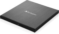 DVD±RW vanjski, VERBATIM Slimline DVD+/-RW, 8x, crni, USB3.2/USB-C