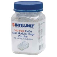 UTP konektor INTELLINET CAT5e, RJ45, modularni Pro Line, trostruki zupčasti terminal - 100 komada
