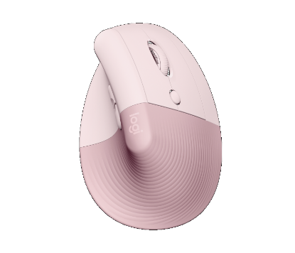 Miš LOGITECH Lift, optički, ergonomski, bežični, USB, rozi