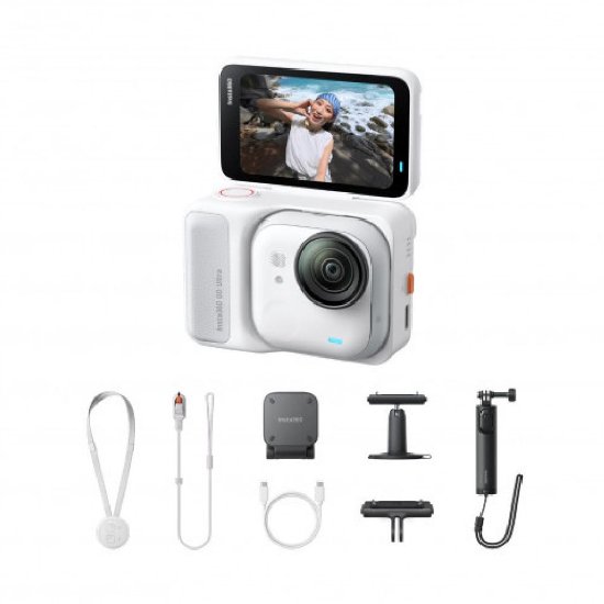 Sportska digitalna kamera INSTA360 GO Ultra, 8K, bijela, Creator Bundle
