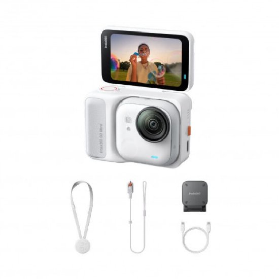 Sportska digitalna kamera INSTA360 GO Ultra, 8K, bijela, Standard Bundle