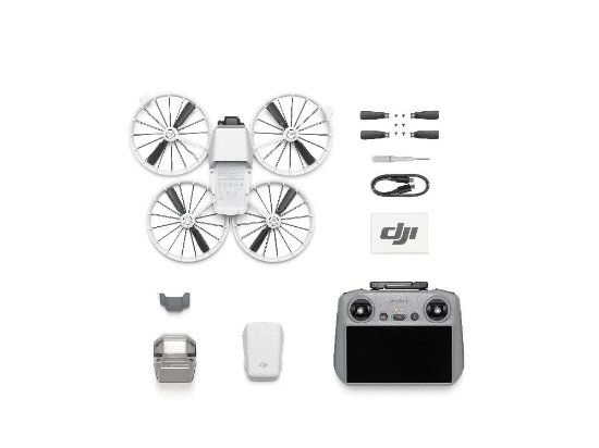 Dron DJI Flip (DJI RC 2), 4K UHD kamera, 3-axis gimbal, vrijeme leta do 31min, upravljanje daljinskim upravljačem, sivi
