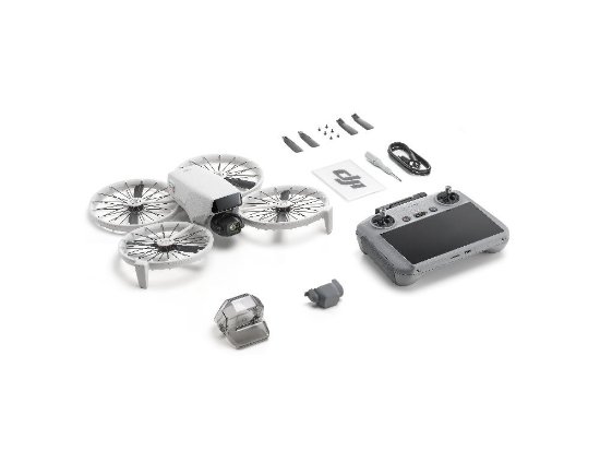 Dron DJI Flip (DJI RC 2), 4K UHD kamera, 3-axis gimbal, vrijeme leta do 31min, upravljanje daljinskim upravljačem, sivi