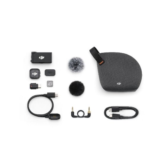Mikrofon DJI Mic 3 (1 TX + 1 RX), bežični, crni