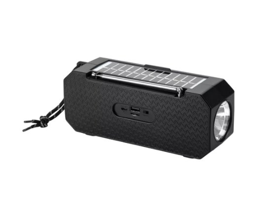 Zvučnik DENVER BTG-158, 80 W, BT, FM, MP3, USB, SD mikro, sa solarnim panelom, crni