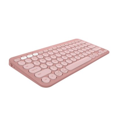Tipkovnica LOGITECH Pebble Keys 2 K380S, BT, kompaktna, roza