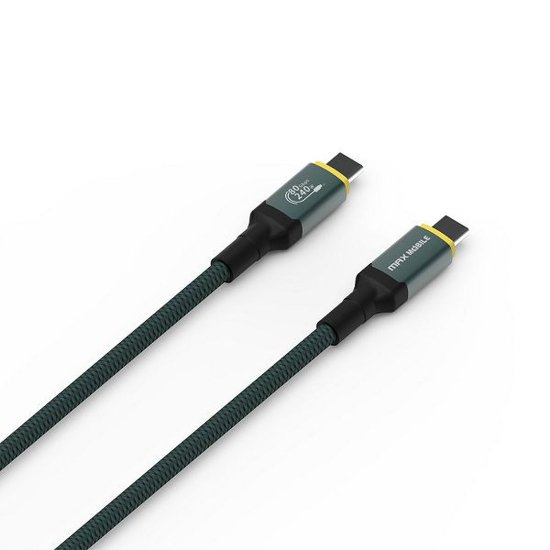 Kabel MAXMOBILE RDD3238 USB-C (M) na USB-C (M), Thunderbolt 5, 240W, 80Gbps, 8K, 1,5m, sivi