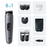 Aparat za šišanje/trimer BRAUN serija 3 3540, 8 u 1, kosa, brada, sivi