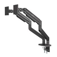 Stalak za monitor MANHATTAN 462587, za dva monitora, stolni, 17" do 45", crni