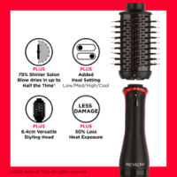Četka za kosu REVLON Salon 2u1 Plus, crna