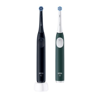 Električna četkica za zube ORAL-B iO2, duopack crno-zelena