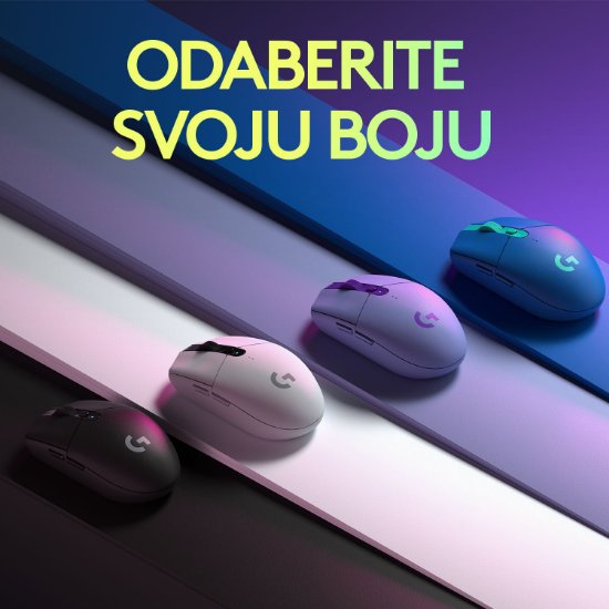 Miš LOGITECH Gaming G305 Lightspeed, bežični, optički, 12000dpi, plavi, USB