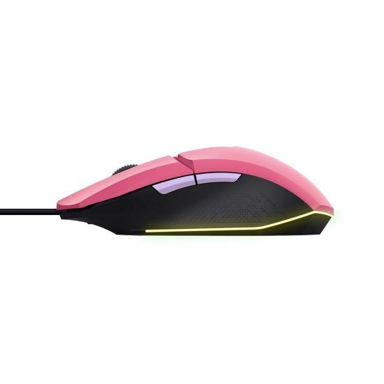Miš + podloga za miš + slušalice TRUST GXT 790, USB, optički, rozi