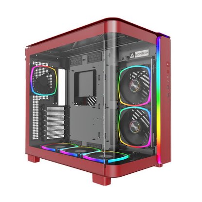 Kućište MONTECH King 95 Pro, prozor, RGB, ATX, crveno