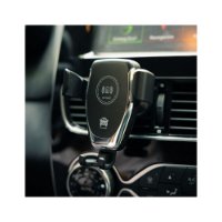 Držač za smartphone KSIX, za ventilaciju, QI bežično punjenje 15 W, crni