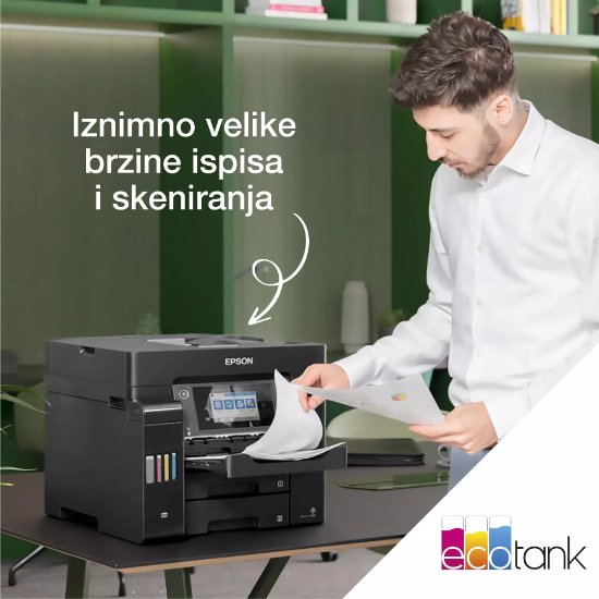 Multifunkcijski printer EPSON EcoTank L6570, printer/scanner/copy, 4800 x 1200, USB, LAN, WiFi, crni