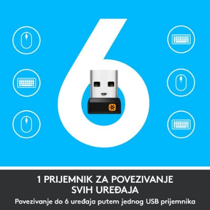 Miš LOGITECH M705, laserski, bežični, USB, sivi