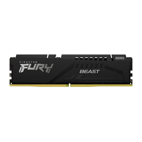 Memorija PC-51200, 16GB, KINGSTON Fury Beast Black KF564C32BBE-16, EXPO, DDR5 6400MHz