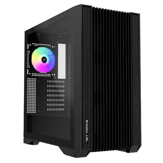 Kućište BIT FORCE Hercules ARGB-C-TM4, MIDI, E-ATX, window, crno, bez napajanja