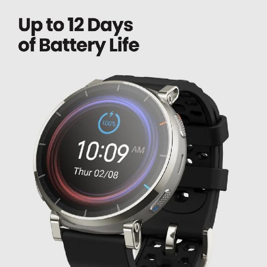 Pametni sat AMAZFIT Active 3 Premium, 1.32" Amoled, pametne obavijesti, plavi