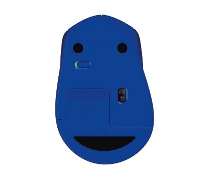 Miš LOGITECH M330 Silent Plus, optički, 1000dpi, bežični, plavi, USB