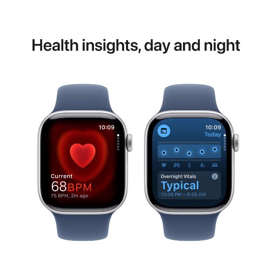 Pametni sat APPLE Watch S10 GPS, 42mm Silver Alu Case with Denim Sport Band - M/L