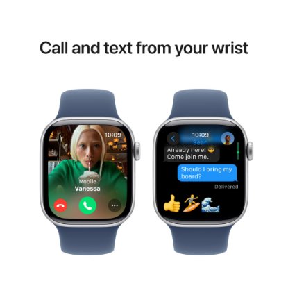 Pametni sat APPLE Watch S10 GPS, 42mm Silver Alu Case with Denim Sport Band - M/L