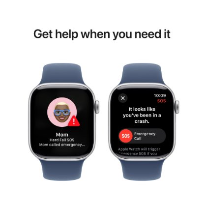 Pametni sat APPLE Watch S10 GPS, 42mm Silver Alu Case with Denim Sport Band - M/L