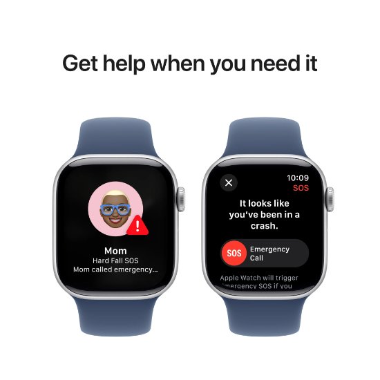 Pametni sat APPLE Watch S10 GPS, 42mm Silver Alu Case with Denim Sport Band - M/L