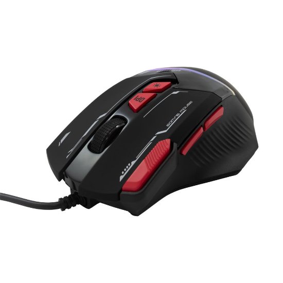 Miš BARACUDA BGM-041 Manta, RGB, optički, 12800dpi, crni