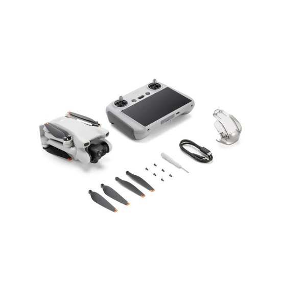 Dron DJI Mini 3, 4K kamera, 3-axis gimbal, vrijeme leta do 38min, smart daljinski upravljač, bijeli
