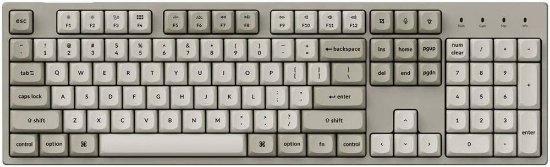 Tipkovnica KEYCHRON C2 Pro 8K, RGB, hot-swappable, programabilna, UK raspored, Red prekidači, USB, siva