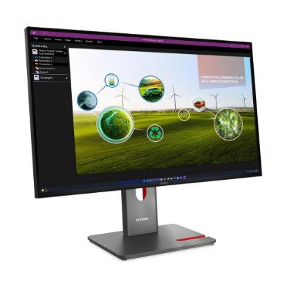 Monitor 27" LENOVO ThinkVision P27Q-40, 64A7GAT6EU, QHD, IPS, 350 cd/m2, 4ms, 120Hz, DisplayPort, HDMI USB-C, pivot, crni