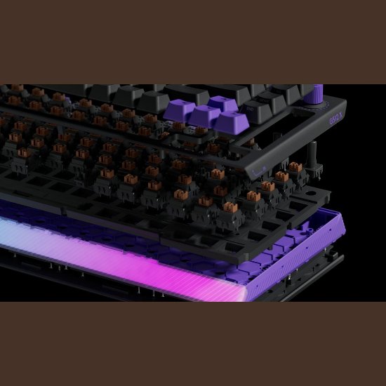 Tipkovnica LOGITECH Gaming G512 X 75, tactile switch, RGB, mehanička, US Layout, USB, crna