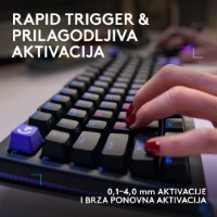 Tipkovnica LOGITECH Gaming G512 X 75, tactile switch, RGB, mehanička, US Layout, USB, crna