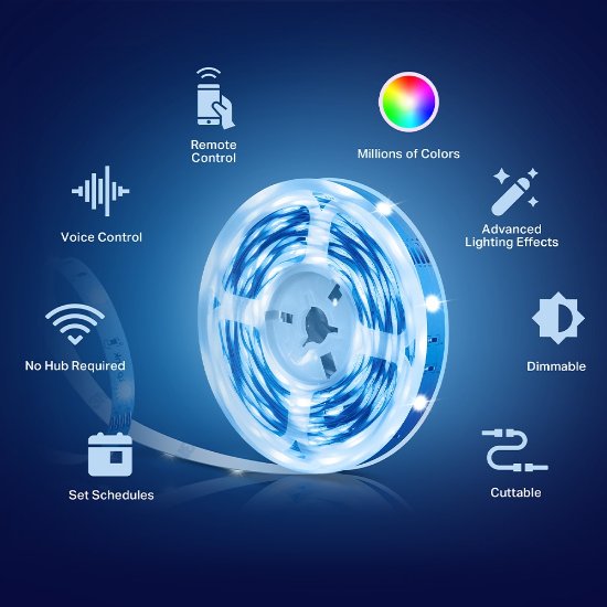Pametna LED traka TP-LINK Tapo L900, RGB, daljinski, glasovno upravljanje, 5m