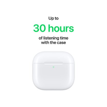 Slušalice APPLE Airpods 4, USB-C, kutijica za punjenje, in-ear, mikrofon, bijele