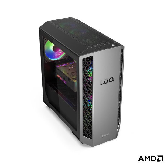 Računalo LENOVO LOQ Tower 91DF008GXT / Ryzen 7 8745HX, 64GB, 1TB SSD, nVidia GeForce RTX 5070, WiFi, bez OS, crno
