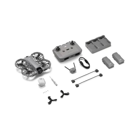 Dron DJI Neo 2 Fly More Combo, 4K kamera, 2-axis gimbal, vrijeme leta do 19 min, sivi