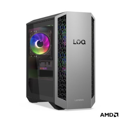 Računalo LENOVO LOQ Tower 91DF008GXT / Ryzen 7 8745HX, 64GB, 1TB SSD, nVidia GeForce RTX 5070, WiFi, bez OS, crno