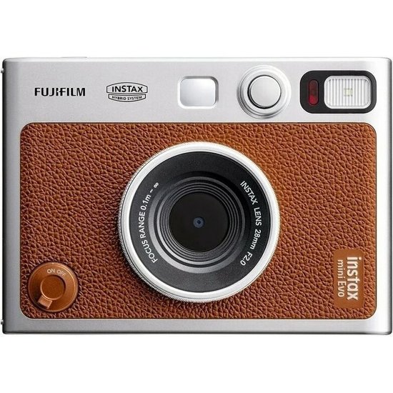 Fotoaparat FUJI FILM Instax mini EVO, analogni, automatski flash, smeđi