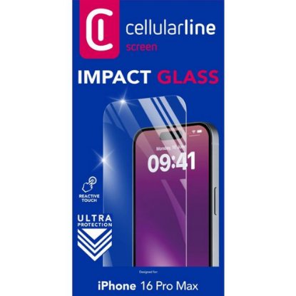 Zaštitno staklo CELLULARLINE, za iPhone 16 Pro Max/17 Pro Max