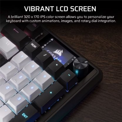 Tipkovnica CORSAIR Vanguard 96 MLX, Plasma Dual, NA Layout, USB, crna-bijela