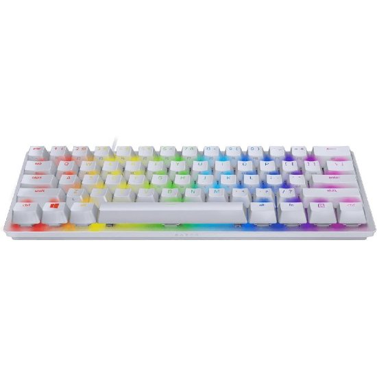 Tipkovnica RAZER Huntsman Mini Mercury Edition, Red Switch, UK Layout, USB, bijela