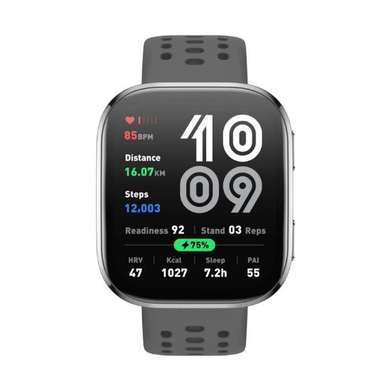 Pametni sat AMAZFIT Bip 6, pametne obavijesti, tamno sivi